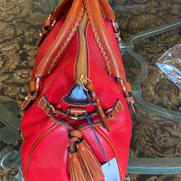 NWT RED DOONEY MEDIUM PEBBLE SATCHEL - Picture 4 of 9